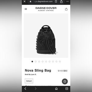 Dagne Dover Black Drawstring Backpack Nova Sling Bag